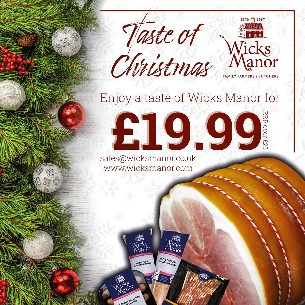Wicks Manor (@wicksmanorfarm) on Twitter photo It’s beginning to look a lot like Christmas! 👀🎄 Grab a taste of a Wicks Manor Christmas with our £19.99 Christmas bundle. Available on our website 😋🎄
#WicksManor #Christmas #Festive #Food #Pork #Meat #christmasdinner #WeAreWicksManor It’s beginning to look a lot like Christmas! 👀🎄 Grab a taste of a Wicks Manor Christmas with our £19.99 Christmas bundle. Available on our website 😋🎄
#WicksManor #Christmas #Festive #Food #Pork #Meat #christmasdinner #WeAreWicksManor