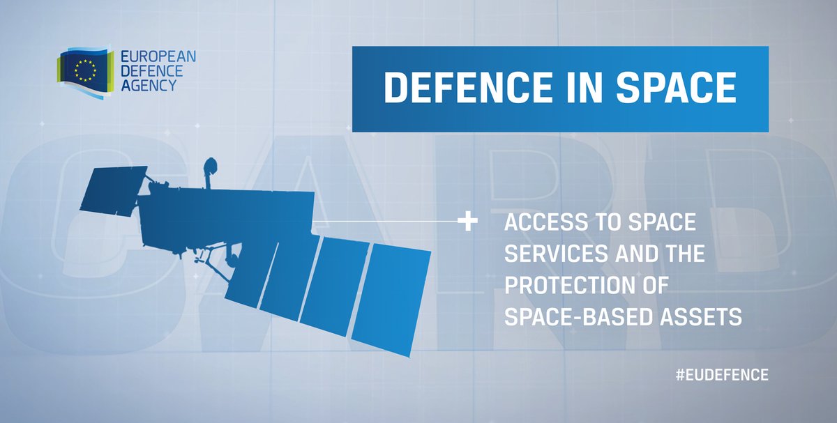 EUDefenceAgency's tweet image. As it&apos;s #EUSpaceWeek we&apos;re taking a closer look @ another CARD focus area🧵

🔍4⃣ Defence in Space 

♠️CARD recommends developing a #European approach to #defence in #space to improve access to space services and protection of assets in space. 

(1/5)