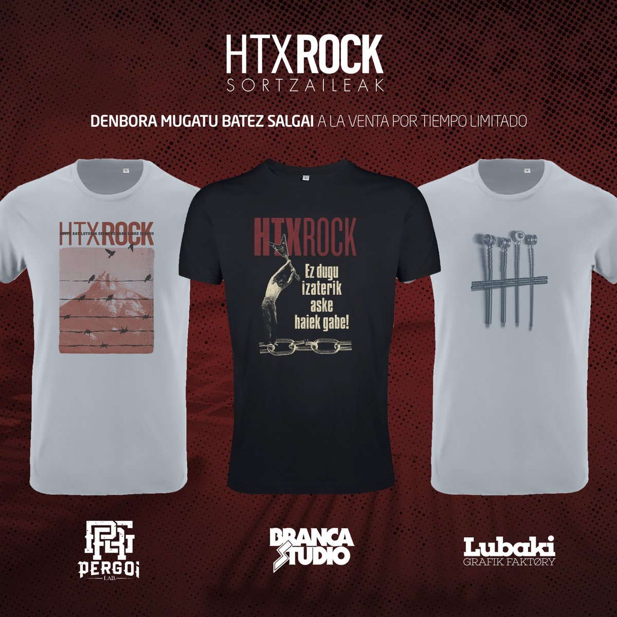 Hatortxurock's tweet photo. Hiru sortzaile desberdin. Hiru irudi ezberdin. Baina hiruak zentzu berdin batekin: dispertsioaren amaieraren aldarria. #PergoiLab #Lubaki @brancastudio
Denbora mugatu batez HTX Dendan eskuragai: https://t.co/w30n8y7PbH
#hatortxurock #jantzihatortxu #dispertsioastop https://t.co/CSTwMqhrOi