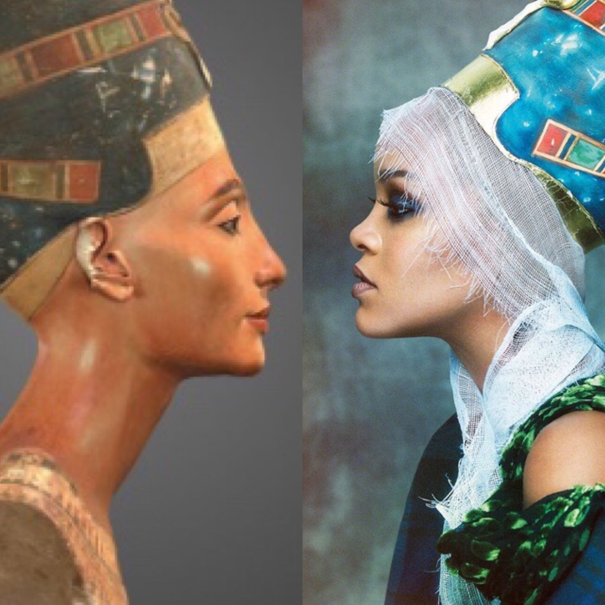 #Nefertiti meets #RiRi 
📷<a href="/VogueArabia/">Sarah El Kays</a>