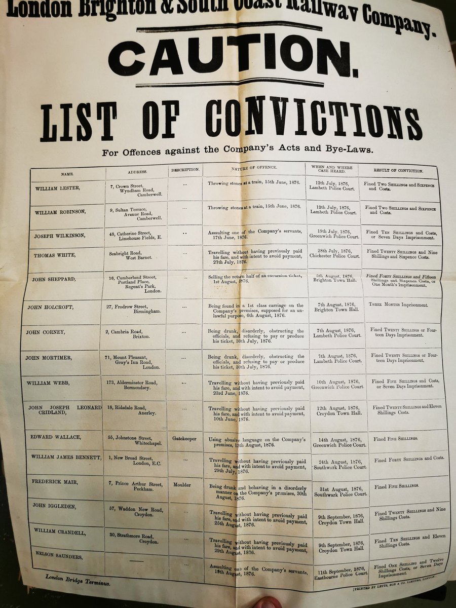 Seems the London, Brighton & South Coast didn't mess around when it came to promoting the fact it took action against staff and passengers that transgressed the rules or broke the law.