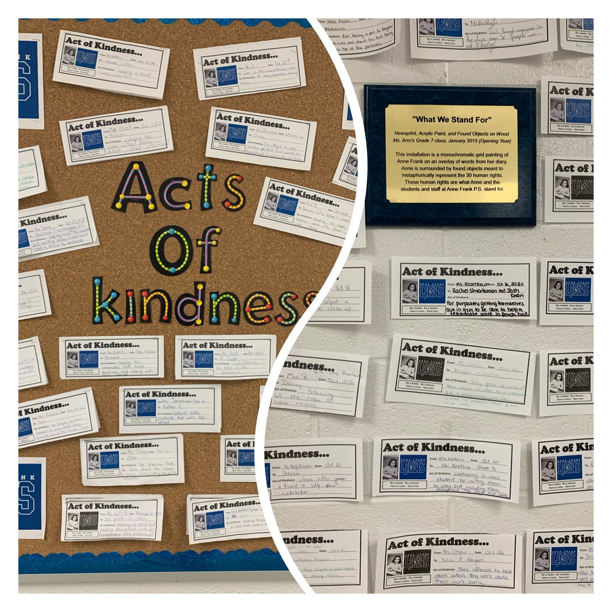 afpsyr's tweet photo. We are teaching that kindness is an action word.  

We talk about what kindness looks like and feels like.  One act leads to another... a daily ripple effect as we work on creating an inclusive and safe school culture &amp; community.

@CaringSafeYRDSB @YRDSB https://t.co/3B456PRiD3