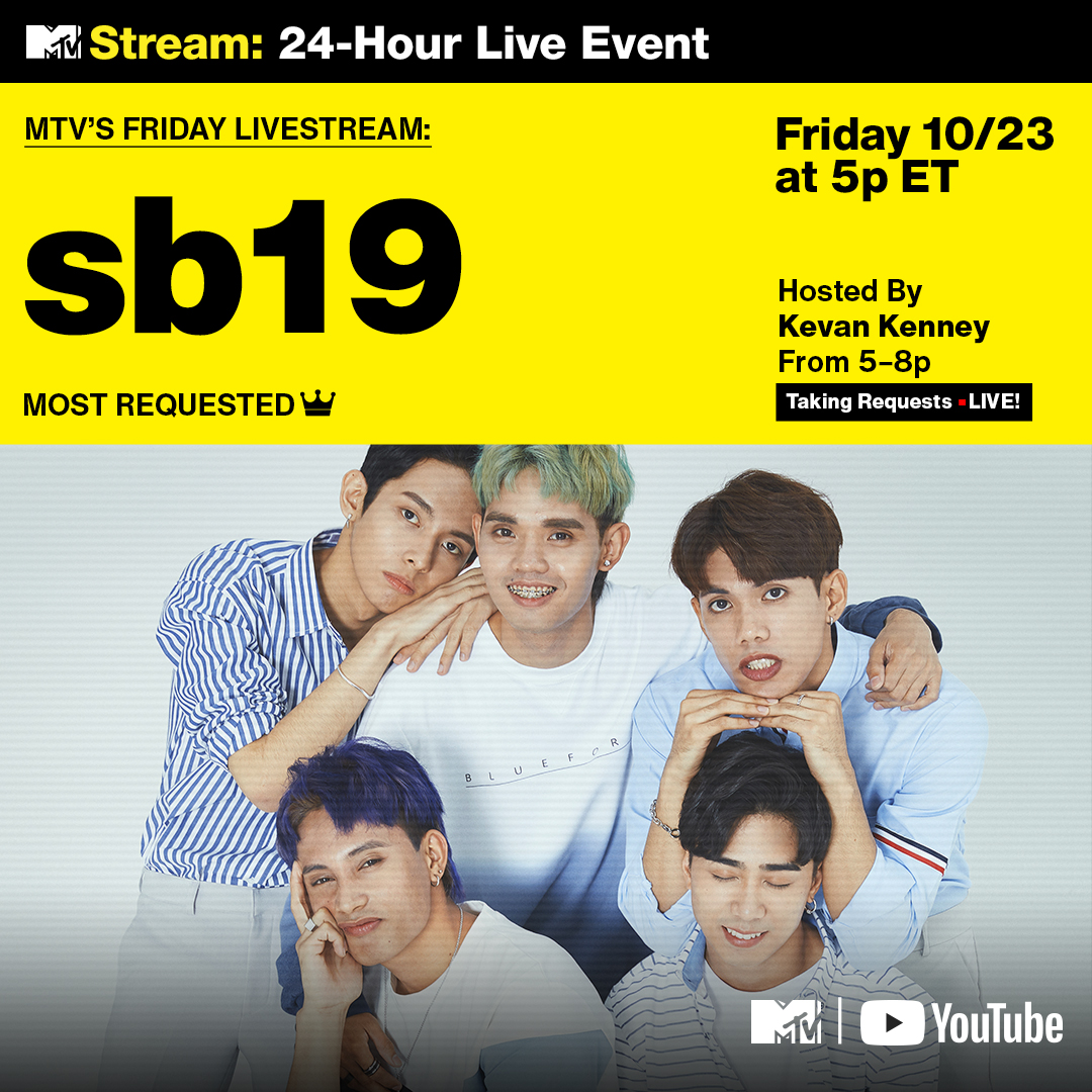 REQUEST  @SB19Official  @MTV  #FridayLivestream #SB19MostTweeted2020 We only dreamed 4them 2be the most tweeted year-end, yet here we are w/ Billboard Social 2020 top 6, MTV’s Most Requested, multiple awards, several endorsements, MagCovers, & one of the most tweeted in APAC++