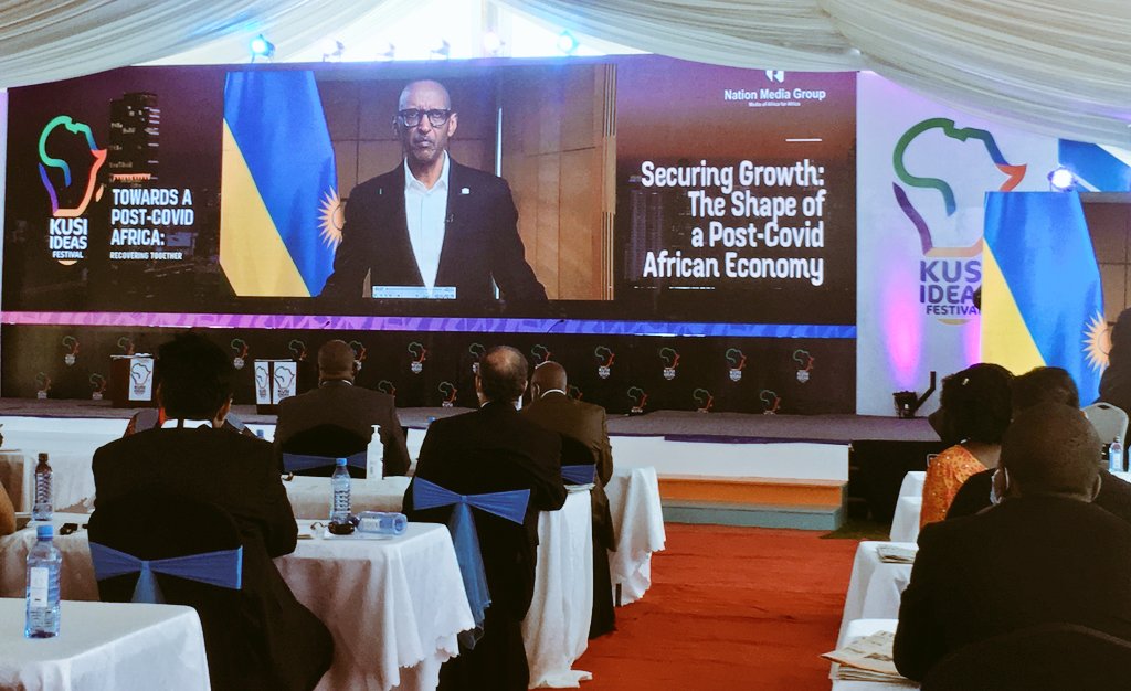 'Africa must find new ways to invest in infrastructure, in our people, and in an enabling political and business environment towards a post-Covid Africa' @RwandaGov President @PaulKagame at #kusifest2020 Via @kusiafrica #KusiKisumu2020 #kusifest2020