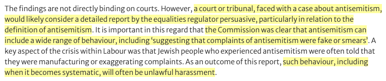 The lawyer who acted for the so-called Campaign Against Antisemitism in the EHRC investigation of Labour, outlines what he hopes will be the EHRC Report's lasting significance: the criminalisation of opinion.  https://www.counselmagazine.co.uk/articles/antisemitism-in-the-labour-party-the-ehrc's-report-and-its-impact