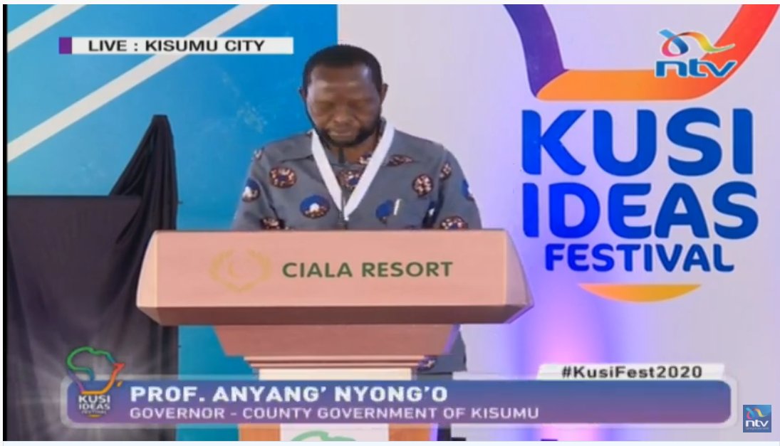 H.E. @AnyangNyongo', EGH- Governor, @KisumuCountyKE: KUSI Ideas Festival 2 couldn't have come at a better time.This is because it's a time for hope,a time for positivity and that is the fight against the pandemic. #kusifest2020 #KusiKisumu2020 @kusiafrica