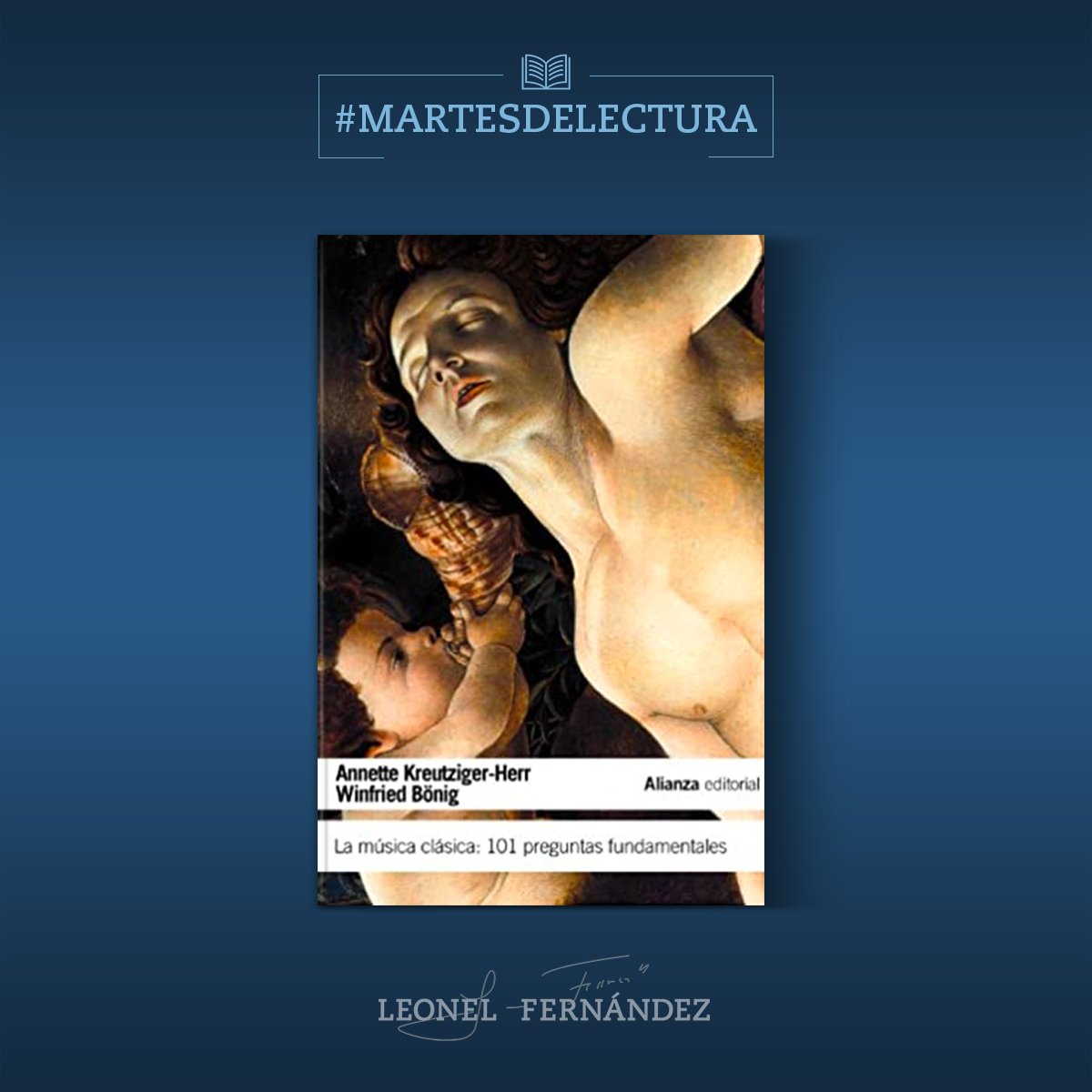 LeonelFernandez's tweet photo. #MartesDeLectura: Enfocado en el ámbito de la música clásica, el presente volumen da respuesta a las que pueden ser las 101 preguntas fundamentales relacionadas con la música. Didáctico, sencillo, de fácil comprensión para los no especialistas. https://t.co/qLRCX6OamX