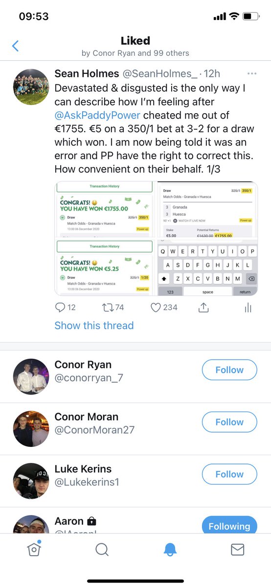 <a href="/paddypower/">Paddy Power</a> How’s tricks? Some trick I’m being played
