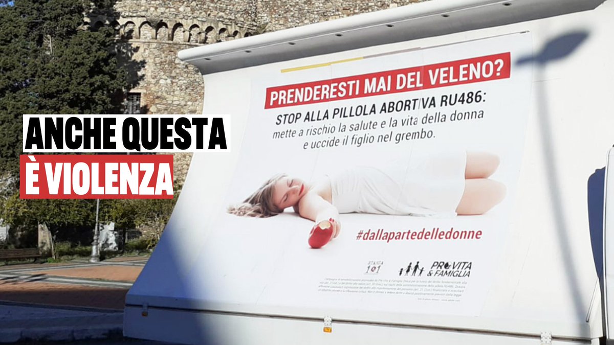 robertosaviano's tweet image. Questo disgustoso manifesto è apparso a Milano, Roma, Verona. È un manifesto indegno perché la pillola abortiva è un farmaco e non un veleno ed è vergognoso che i comuni abbiano autorizzato queste affissioni. Sabotare l’aborto significa sabotare la vita delle donne.