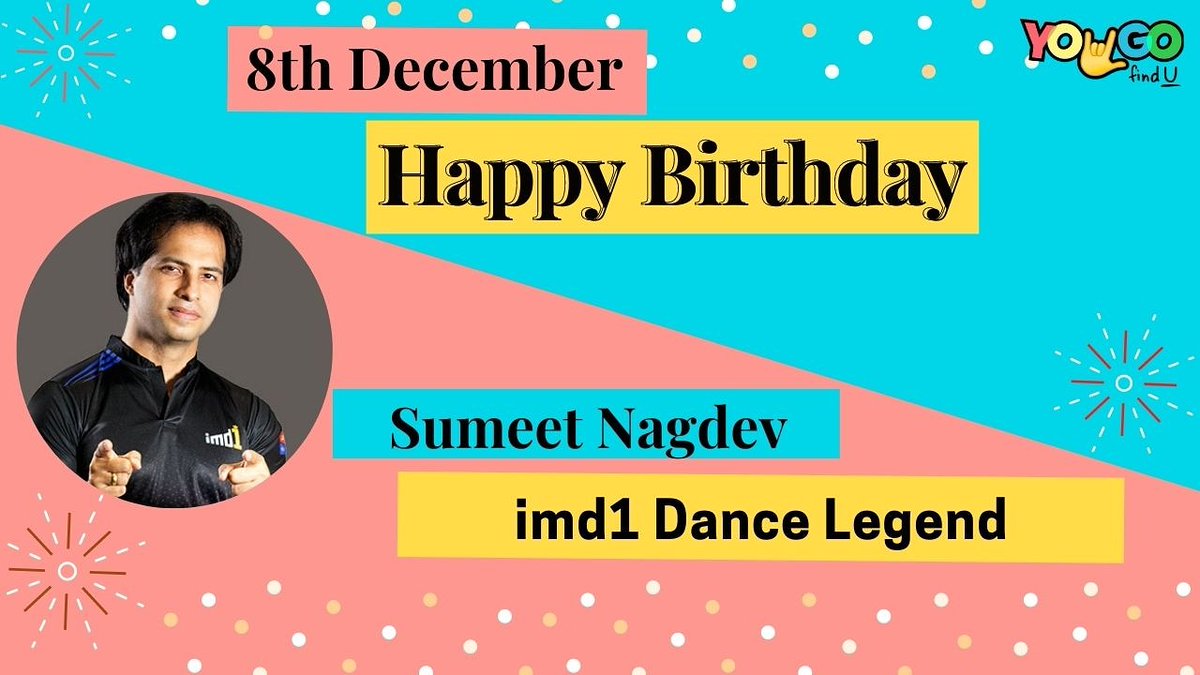 imd1 wishes the Dancing superstar @sumeetnagdev a very Happy Birthday. We are glad to have you on-board as a Legend for our Dance courses. Hope you have a great year ahead! #IAmThe1 #YoGo #YogoforKids #Dance #dancer #holisticlearning #holisticdevelopment #legend