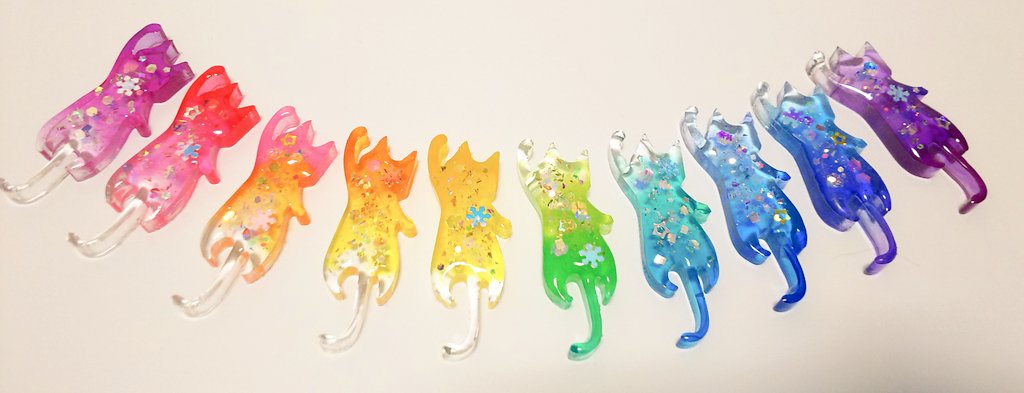 aries00march's tweet photo. グラデーションの練習です。
どのにゃんこがお好き？
次はチャームかキーホルダーを販売してみたいと思います。

#ハンドメイド好きさんと繋がりたい
#ハンドメイド好きな人と繋がりたい
#ハンドメイドアクセサリー https://t.co/I4QYFljaCj