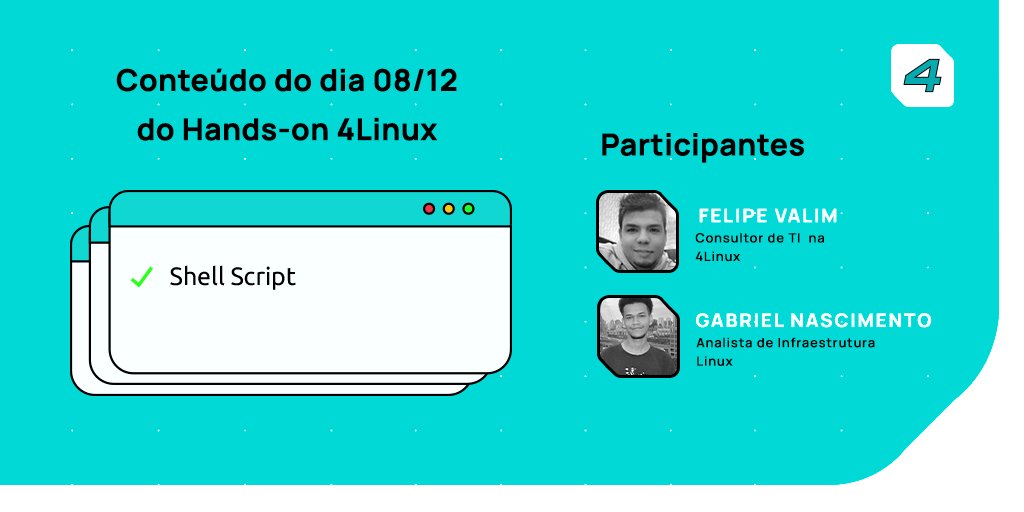 4Linux's tweet image. Hoje no Hands-On 4Linux teremos Shell Script.

Já fez sua inscrição? Inscreva-se para receber o link da live.
lnkd.in/dHev-tg

#linux #linuxnapratica #livelinux #serviçoslinux #comandoslinux #opensource #tecnologia #ti #terminallinux