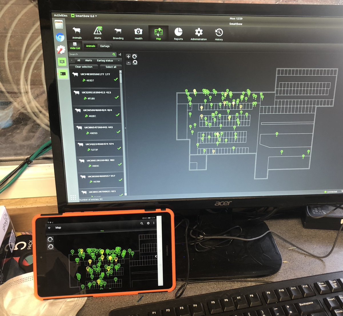 Another farm up and running with SmartBow smartbow.com/en-gb/home.aspx in Scotland . Exact cow location 24/7 on office computer or mobile tablet 👍<a href="/dairy_farmers/">Dairy Farmers</a>