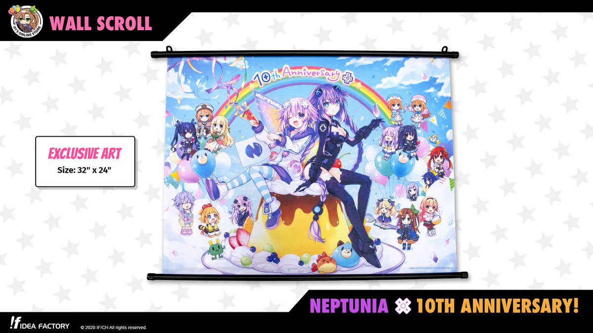 IdeaFactoryIntl's tweet photo. [#GIVEAWAY] Time for another giveaway for Iffydays! 

What would you gift to your favorite Neptunia character for Nepmas?

RETWEET and REPLY to this post by 12/11 for a CHANCE TO WIN a Nep 10th Anniversary Wallscroll!

SAVE up to 85% at our Holiday Sale!
https://t.co/zh5DgSdoQ8 https://t.co/uPiRDEVi9f