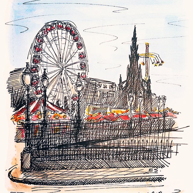edinsketcher's tweet photo. Am I the only one missing #EdinburghsChristmas?  I know it was getting a bit crazy, taking up every available space, but passing through town today and it doesn’t feel like December at all ! #loveedinburgh #edinburghmemories #christmas2014 https://t.co/pM2Y19h8Df