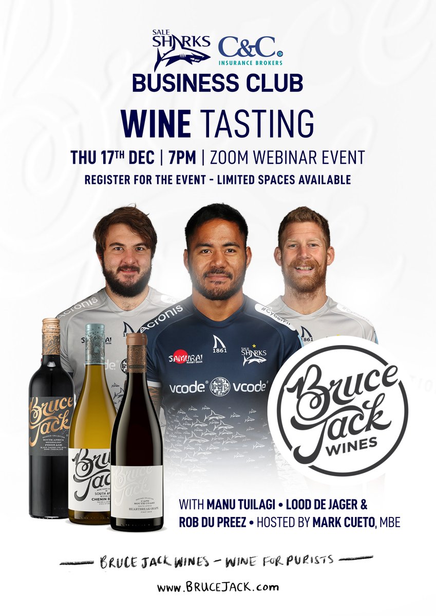 ℂ𝕆𝕄ℙ𝔼𝕋𝕀𝕋𝕀𝕆ℕ 𝕋𝕀𝕄𝔼🍷

WIN a virtual wine tasting experience with <a href="/Manutuilagi/">MTU</a>, Lood De Jager and Robert du Preez!

To enter Like and Retweet this post, and follow <a href="/brucejackwines/">Bruce Jack Wines</a>.

We will announce 2️⃣ winners tomorrow 🙌

#SharksFamily