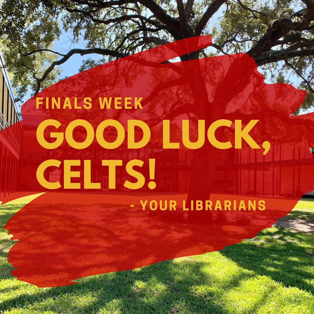 DohertyLibrary's tweet photo. Tomorrow is the first day of finals, and we wanted to remind you how hard you've worked this semester! You got this; finish strong!
.
#usthouston #uststrong #ustbold #celtstrong #celtnation #celtpride #houston #montrose #university #catholicuniversity https://t.co/x9yFi5aFN4