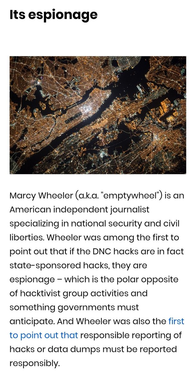 On August 2, 2016, Michael Adams invokes  @emptywheel again in a  @TechGenix article about Guccifer 2.0.  http://techgenix.com/dnchack-politics/