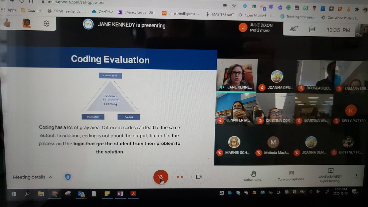 Happy hour of code week! Learning to code in a Lunch and Learn <a href="/SenecaTrailPS/">SenecaTrail P.S</a> with <a href="/DDSB_STEM/">DDSB STEM</a> to support instruction and assessment for the 2020 Mathematics curriculum.