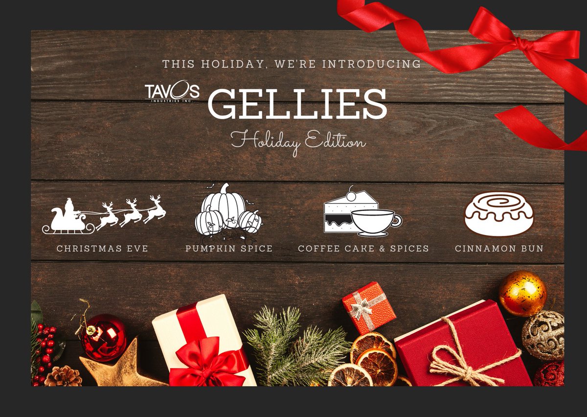 TavosCanada's tweet photo. We're very excited to introduce our new line of 50 mL hand sanitizers with festive SCENTS! From vanilla base notes to fragrant spices to festive fruits, Tavos GELLIES hand sanitizers are a delight to use while keeping your hands clean!
#handsanitizer #scentedhandsanitizer https://t.co/4qeBxwgfYq