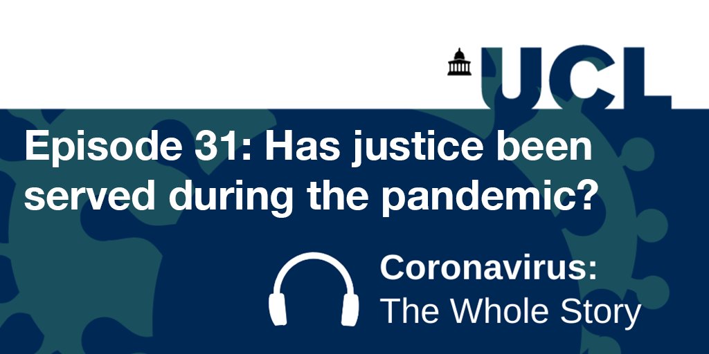 Has justice been served during the pandemic? Join <a href="/vivienneparry/">Vivienne Parry</a> &amp; special guests Dame <a href="/HazelGenn/">Hazel Genn</a> &amp; Prof Cheryl Thomas (<a href="/UCLLaws/">UCL Faculty of Laws</a>) as they discuss the many ways in which the pandemic has brought the legal world to a halt &amp; efforts to get it running again: bit.ly/3goKtqd