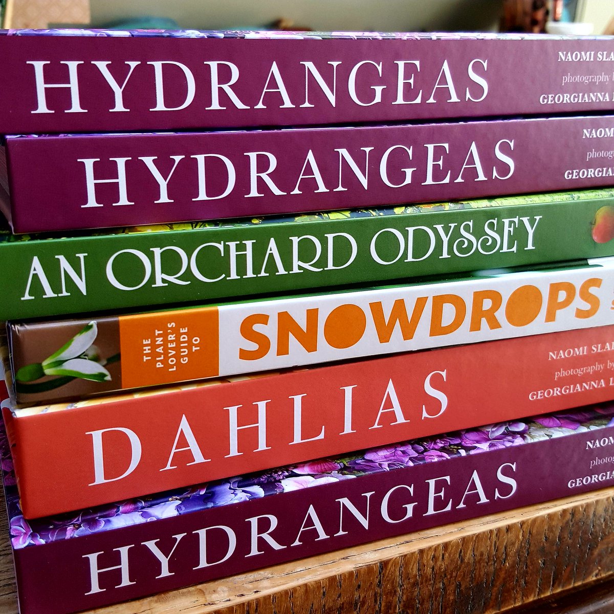 NaomiSlade's tweet photo. Dear festive folk of twitter! Just a reminder that, with a click on my website, you can order a signed copy of any of my gorgeous books. A personalised Cristmas gift for the gardener in your life! Let there be cries of gladness and peace on earth 🎄
https://t.co/TUBHbAf4XG https://t.co/Ia46fpkz5p
