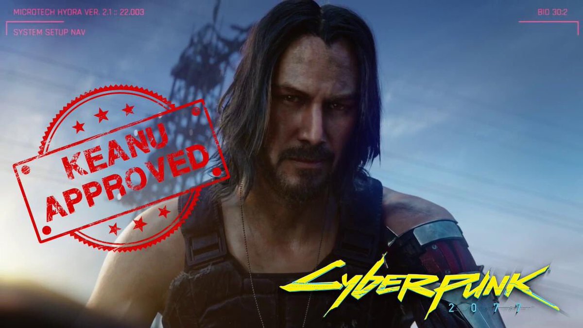 RTD2Gaming's tweet photo. What's going on everyone! We got our hands on a copy of the new Cyberpunk 2077 today and will be streaming it on release day! I cannot wait to see what all the delay was for and to get into the action. Make sure to drop on by and show some love when we go live.

#KeanuApproved https://t.co/zb9uf9zZuK