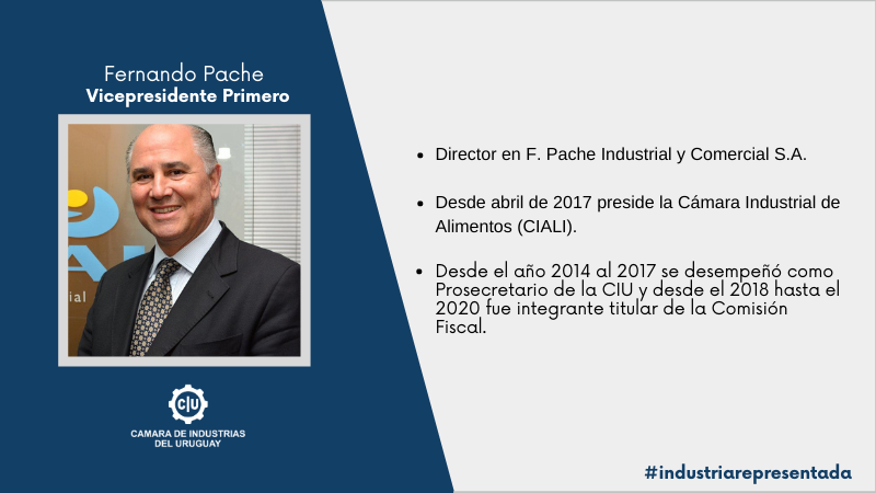 camindus's tweet photo. Le damos una nueva bienvenida al Consejo Directivo de CIU al Sr. Fernando Pache, @FernandoJPacheS, quien nos representa como Vicepresidente Primero. Se destaca su trayectoria industrial en el sector alimentario y su actividad gremial, presidiendo la #CIALI desde 2017. https://t.co/v3oq4cS5cI