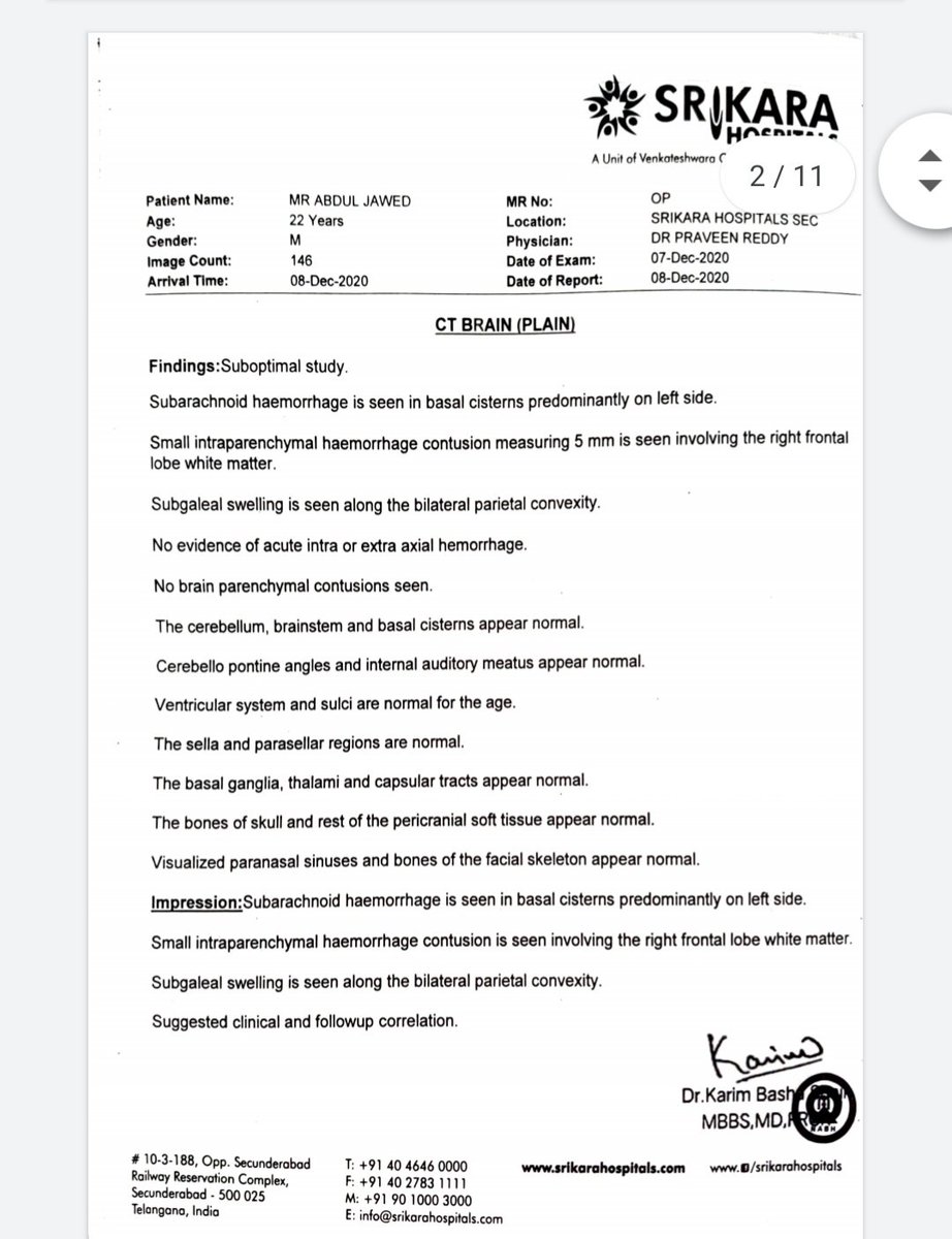 Sangamsunny2's tweet photo. dear @SonuSood  sir , my classmate abdul jawad studying M.B.B.S in mahavir institute of medical sciences , vikarabad met with a severe accident which lead him into comatosed state. he sustained multiple brain injuries and ankle crush injury . estimation quotation was 12-15 lakhs. https://t.co/TH1qkdo4l6
