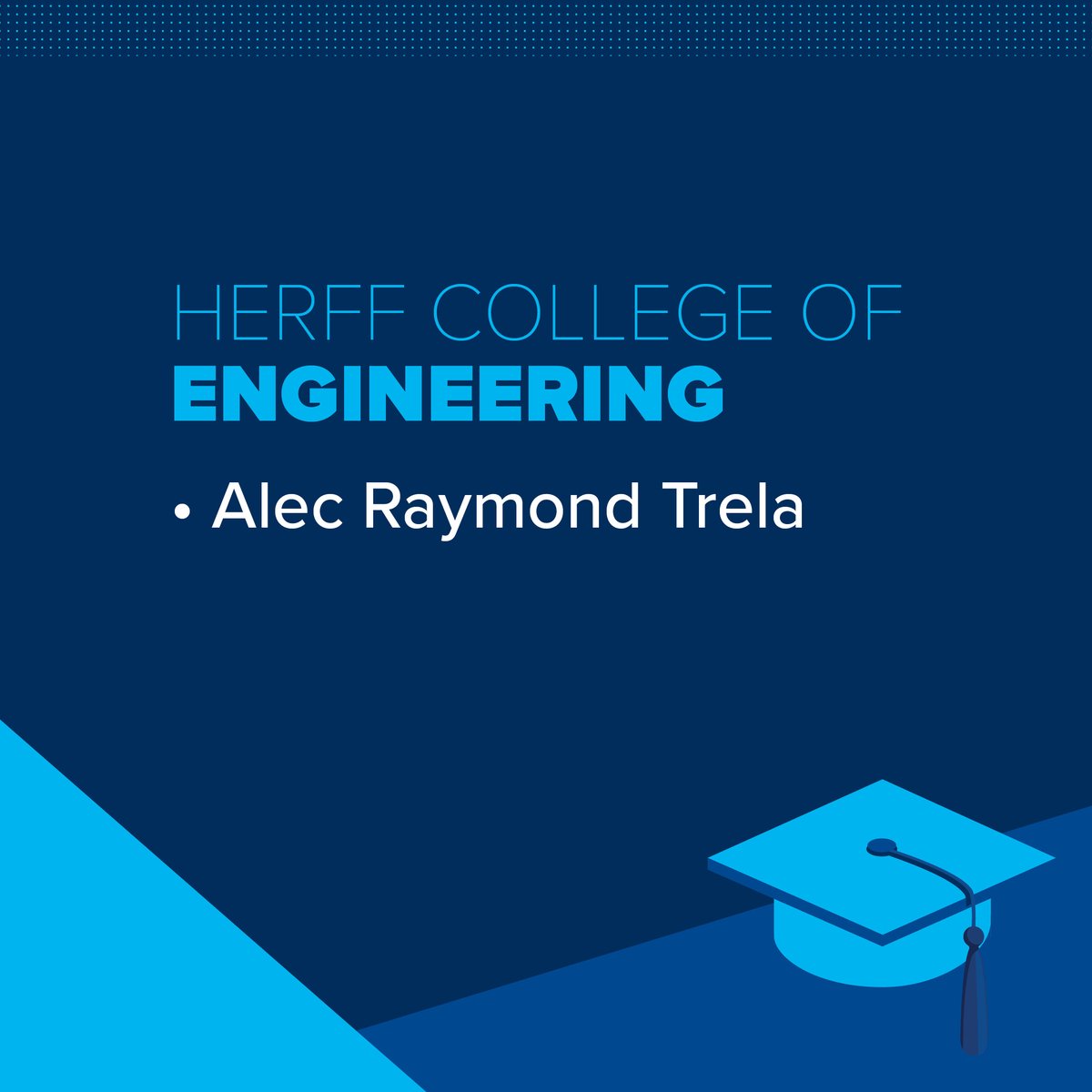 UoMCommencement's tweet photo. Congratulations Herff College of Engineering student marshal. #MemphisGrad2020 #DrivenbyDoing https://t.co/M2jgKWVomO