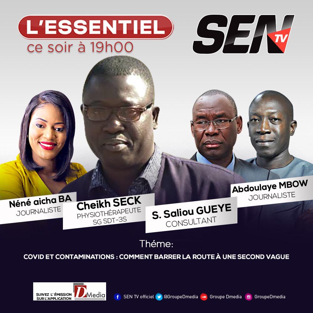 GroupeDmedia's tweet photo. 🛑A Suivre L'Essentiel avec Cheikh SECK (Physiothérapeute SG SDT 3S) invité de Néné Aicha Ba | Mardi 08 Décembre 2020
📍Vous pouvez réagir en direct
#Lessentiel #Kebetu #ZikFm #SenTv #Dmedia #Team221  #Diaspora #Senegal https://t.co/Ipft5MkzuK