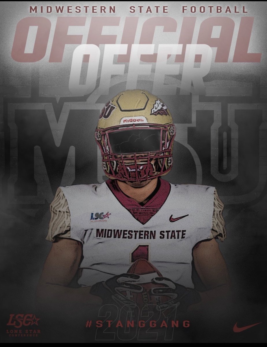 timadkins55's tweet photo. After a great conversation with @MSUCoachGraf I’m blessed to announce a scholarship offer from Midwestern State University @MSUTexasFB @RecruitsCenTex https://t.co/F6vfx9LYpj