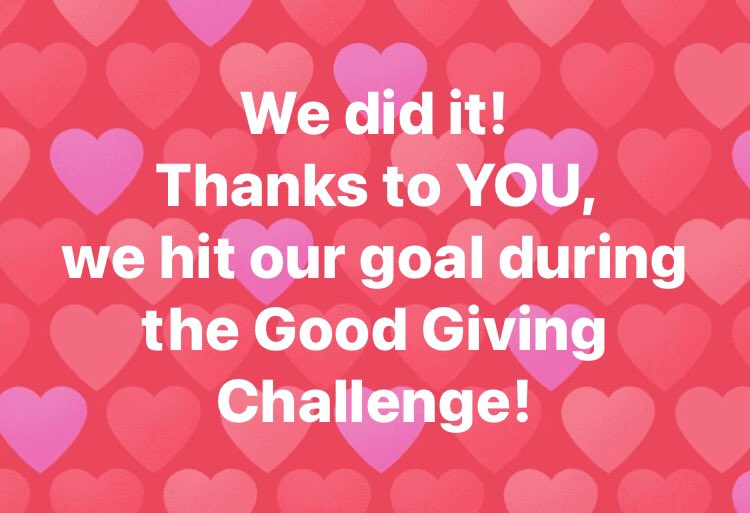 So excited that we hit (and exceeded!) our 2020 #goodgivingchallenge goal! Thank you to everyone who shared our posts, contributed and supported us throughout this challenge and year! We hope more are now aware of BCB’s services for people with all levels of #visionimpairment.