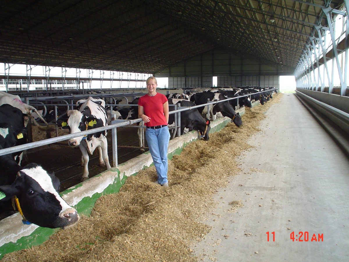 Her first summer in college she worked at ISU on the Bear Creek Riparian Buffer Restoration Project. Another summer she went to Ukraine and worked on a large farm that had dairy, swine, and ostriches.