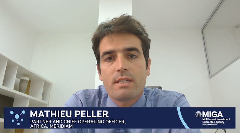 MIGA's tweet photo. [Partner Voices] Mathieu Peller of @Meridiam:

“Once we will be able to expand these partnerships with #MDBs, with the private sector &amp; the public authorities, we will collectively have a deeper &amp; larger impact on the #SDGs &amp; on the continent (of #Africa).”

#UnlockFDI https://t.co/uWeGEns7IG