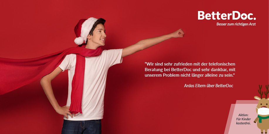 Echte Patienten - Echte Geschichten! Auch in dieser Adventswoche wieder eine der vielen bewegenden Patientenmeinungen, die uns täglich antreiben. Weitere Informationen zu unserer Aktion gibt es unter betterdoc.org/kinder