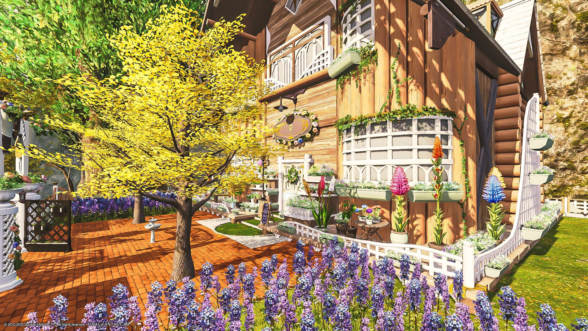 Kuina パンデモ 花屋風のハウスの外装をフローリストに変更したので庭も変えてみました Manadc Pandaemonium ラベンダーベッド第5区27番地 Ff14 Ff14ハウジング Ff14housing T Co 6tpbygso9p Twitter