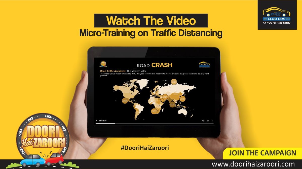 ClubD2S's tweet photo. Our intent is to educate every road user about #TrafficDistancing and how it can be a lifesaver in any given situation.
Join us for the online micro training session on Traffic Distancing, get your certificate, and become a #roadsafety warrior.
Visit: https://t.co/wQbvQCX9dc https://t.co/uNq9QS1zGa