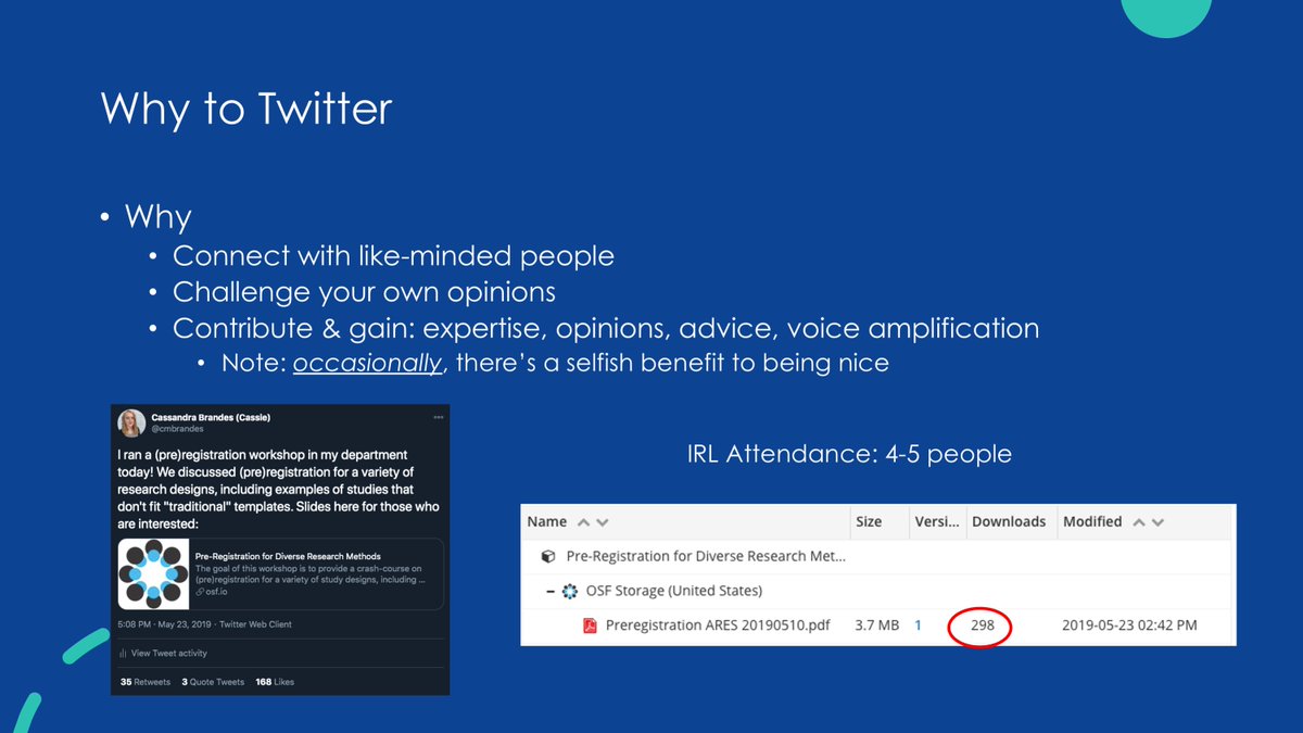 First, I tackle some reasons why to use academic Twitter, incl. connecting with other ppl in your area & accessing diverse perspectives. Plus, you can give & take expertise, opinions, and signal boosts.Some benefits are altruistic, but let's face it: some are selfish, too (2/7)