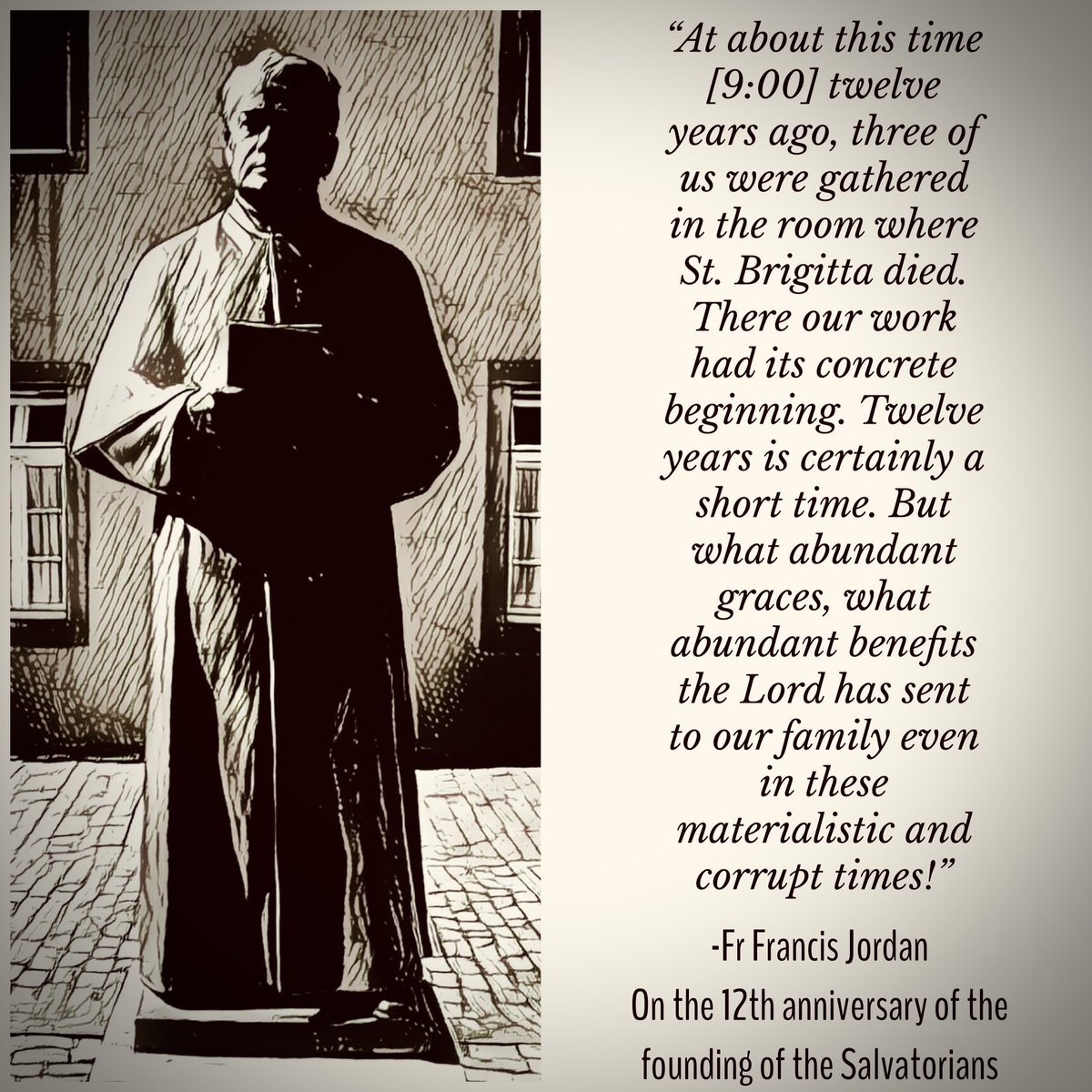 Salvatorians's tweet photo. Pray for the beatification of Fr. Jordan  #FrJordanQuote #prayer #popefrancis #frfrancisjordan #sainthood #sds #priesthood #religiousbrothers #apostolic #callingallcatholics #Catholic #Christian  #Pray4Us #Prayer #inspiration #MotherMary
#SalvatorianSisters #ReligiousSisters https://t.co/jvK4yBwy3H