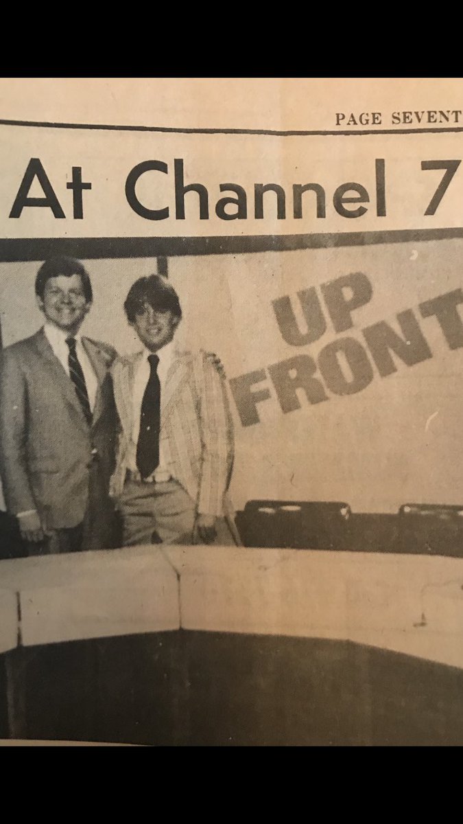 scooperon7's tweet photo. In 1980, I was a panelist on “Up Front” with Ted O’Brien, 40 years later I’m working at the station as a news reporter..time flies kids #7news https://t.co/HyCqZNQOPx