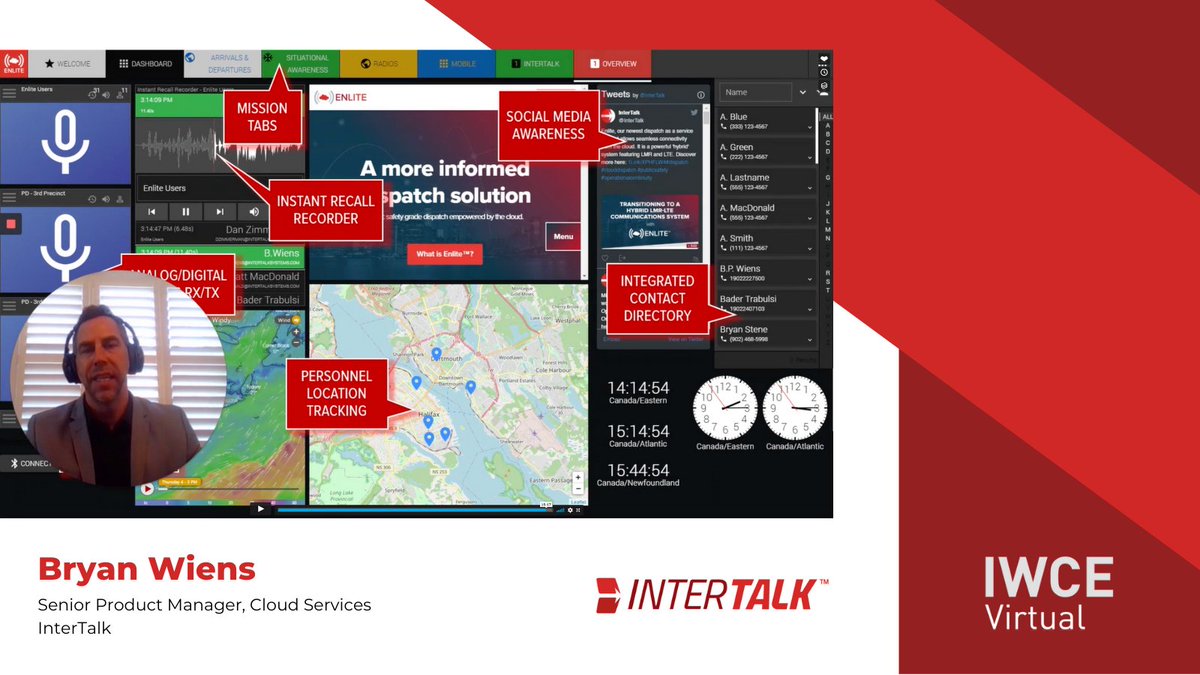 InterTalk's tweet image. At IWCE Virtual 2020, Bryan discussed the challenges emerging from various sources to further the future of dispatch. If you missed it, view the replay now! 
vimeo.com/463533208/1ab6…
#IWCEVirtual #webinar #dispatchoperations #dispatchconsole #enlite #operationalcontinuity