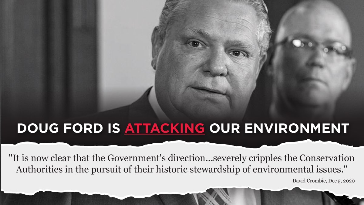 StevenDelDuca's tweet photo. Today Doug Ford will use his majority to ram #Schedule6 through the legislature, gutting conservation authorities. It’s an attack on our environment, under the cover of a pandemic. 

Ontario Liberals will vote against the bill. #FordBetrayedUs #onpoli https://t.co/k2CZ18wHZQ