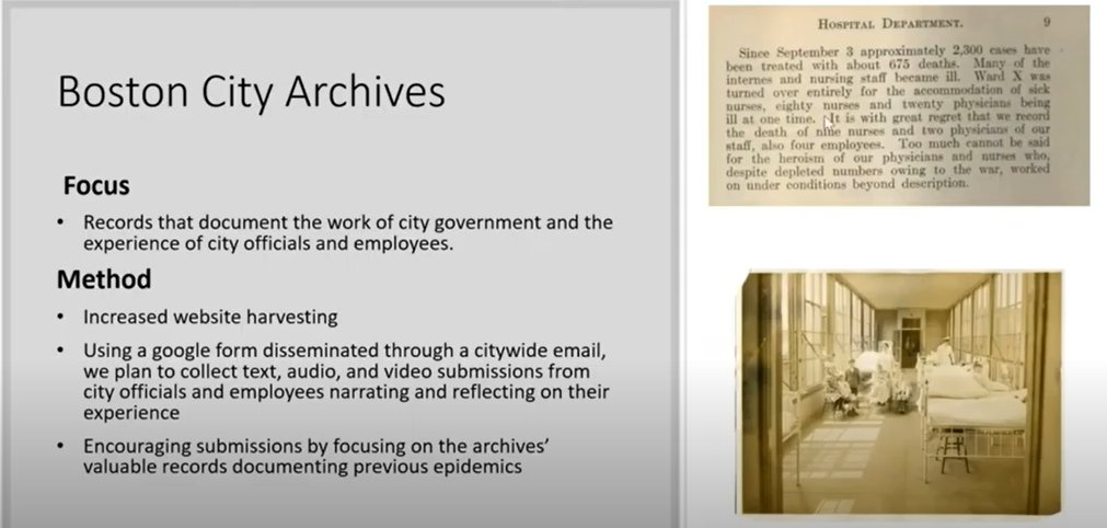 Preservica's tweet photo. Our #digitalpres webinar earlier in the year highlighted how Marta and her team at @ArchivesBoston were collating the experience of city workers and officials during the #pandemic. As we look ahead to 2021, these processes will surely remain relevant: https://t.co/7at1FOwqv1 https://t.co/OC7ya3Hrbo