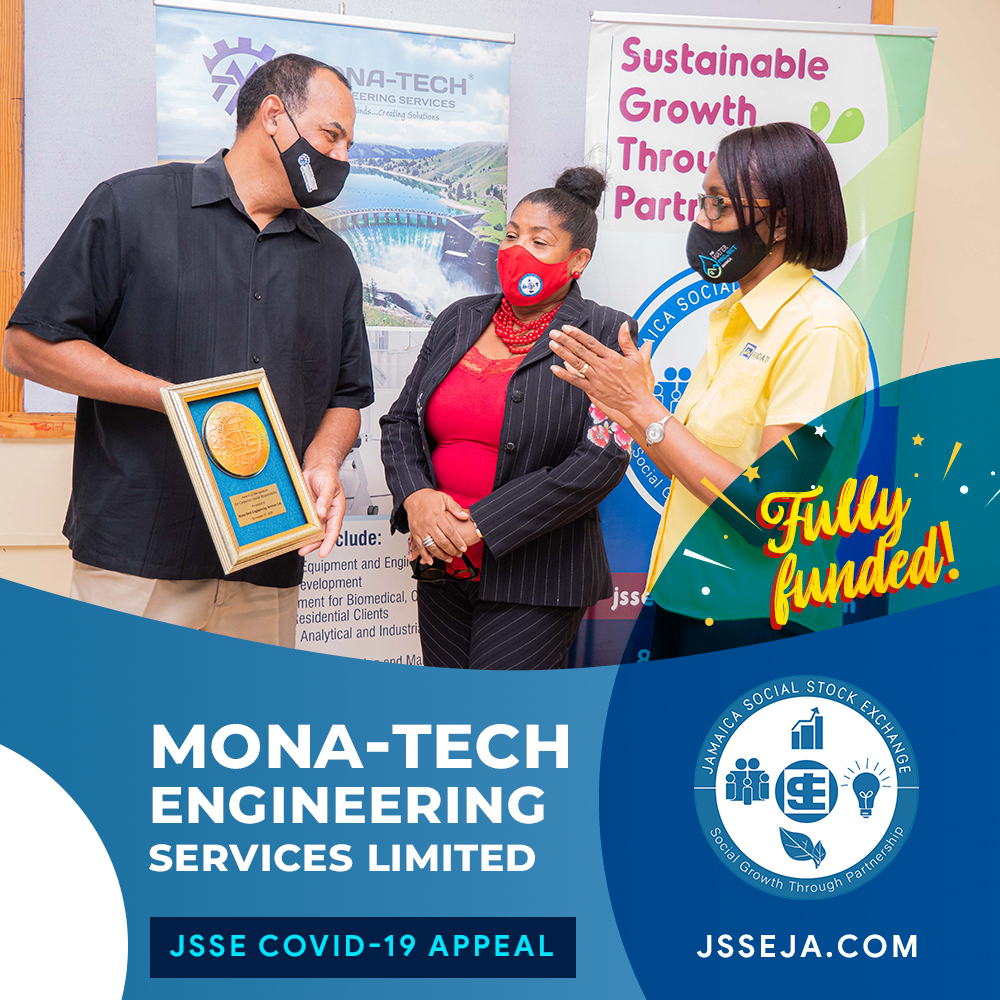 JSSExchange's tweet image. Thanks to all our kind corporate and private donors, Mona-Tech Engineering Services Limited, has now achieved fully-funded status! 🎉 🎉🎉 A special thanks to @jnbanklimited who donated J$500,000 to close the funding gap. #FullyFunded #JSSE 
#JSSEBrothersKeeper #JSSECOVID19Relief