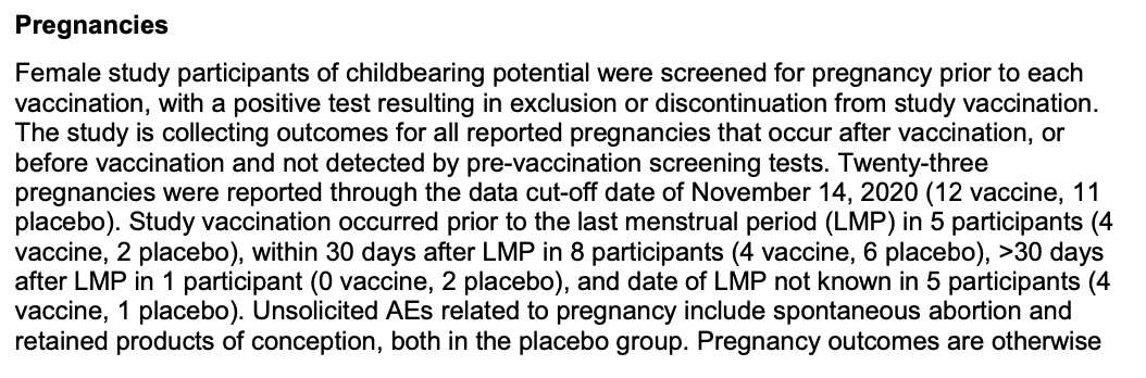 There is very limited data on vaccination around pregnancy (and no outcomes yet). Recent pieces highlight that by excluding pregnant women (and others) from trials, we simply extend the period in which medical decision-making occurs in a data-free space:  https://marlin-prod.literatumonline.com/pb-assets/Health%20Advance/journals/ajogmf/AJOG_COVID19_vaccine_in_pregnancy.pdf