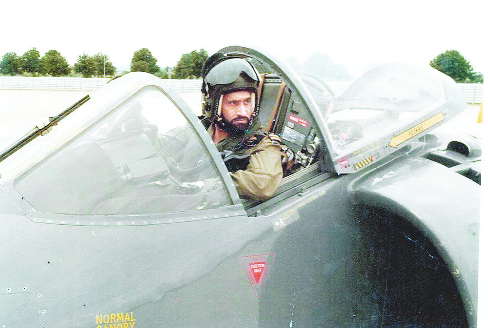 6. And this is Admiral Prakash at the controls of his Sea Harrier back in the day ... He evidently knows a thing or two about flying and warships.