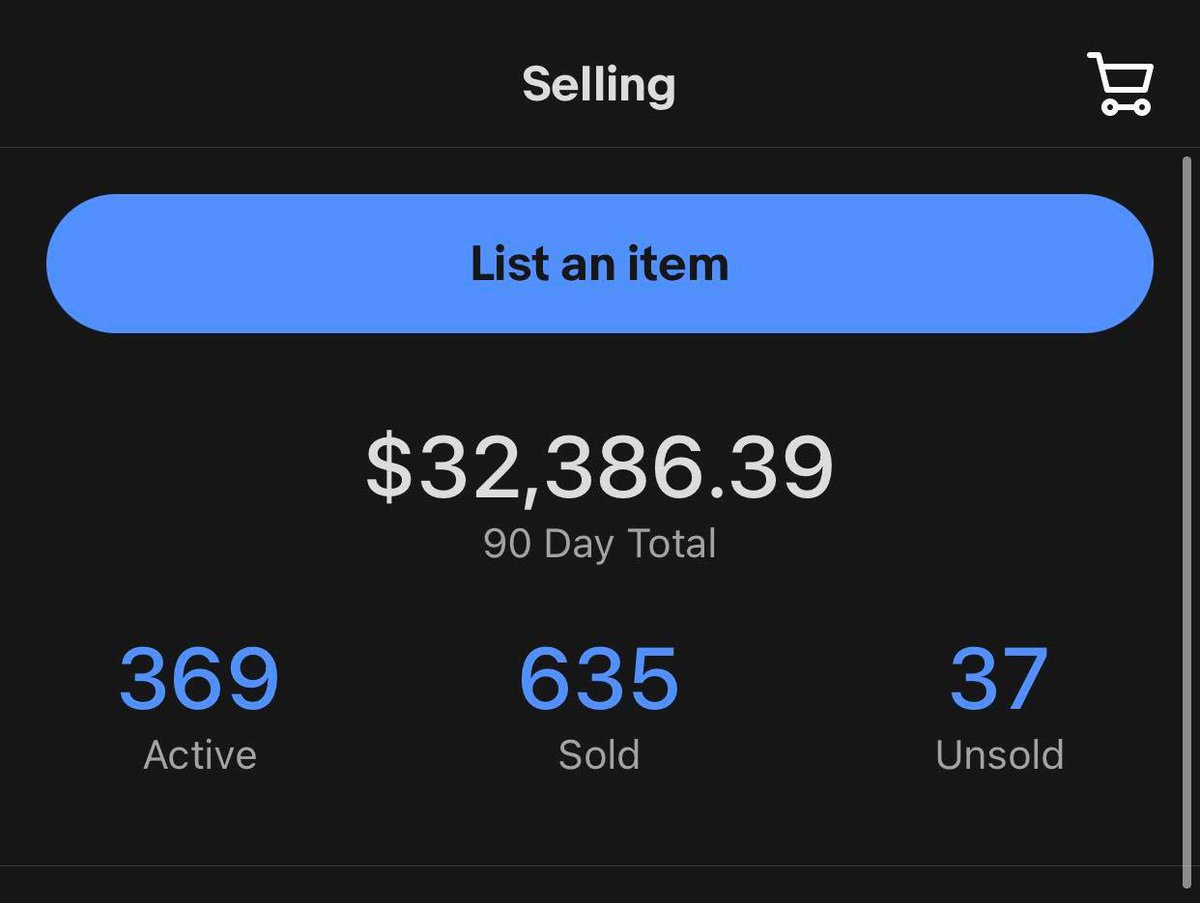 1. Listing ItemsIt's really fun to buy items at the stores or online but don't forget to list them.Focus on listing every day and adjusting your listings.The algorithm appreciates active accounts and you will see a difference.