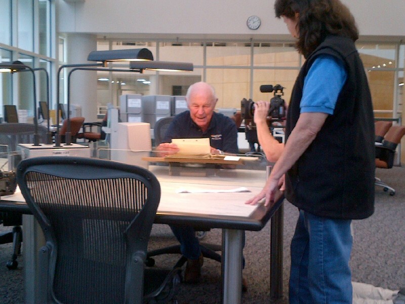 In 2013, Yeager visited the National Archives in College Park with a film crew who were working on a documentary. He was able to see some of his official aviation records, now part of the holdings of the National Archives.  #ChuckYeager  #aviation