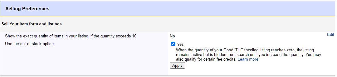 1. Go to account settings2. Go to site preferences3. Click the box "use out of stock option"Game changing.